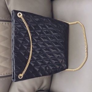 *FINAL PRICE* Brooks Brothers Quilted Patent Leather Convertible Shoulder Bag